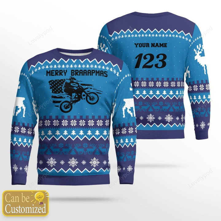Motocross rider 12 Ugly Christmas sweater for men, Motocross biker sweatshirt, gift for motocross lover