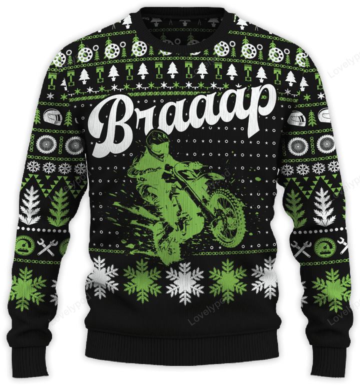 Braaap Dirt Hero 450 Ugly Christmas Sweater, Custom Christmas ugly sweater, Christmas sweatshirt