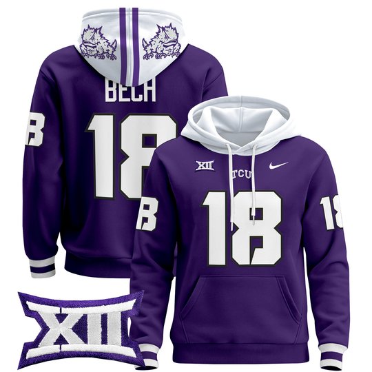 Men's TCU Horned Frogs 2024 Pullover Hoodie - All Stitched