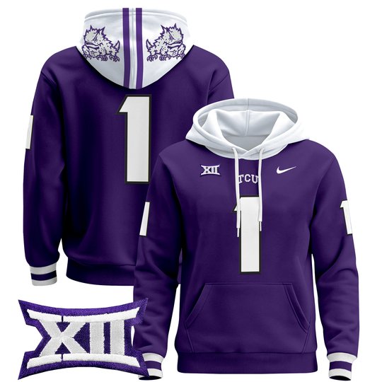 Men's TCU Horned Frogs 2024 Pullover Hoodie - All Stitched