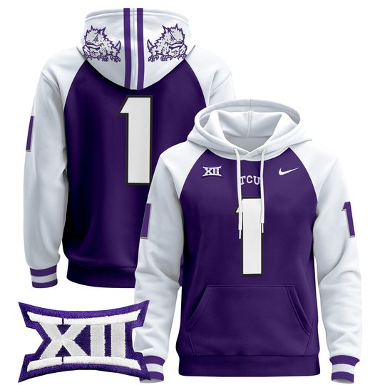 Men's TCU Horned Frogs 2024 Pullover Hoodie - All Stitched
