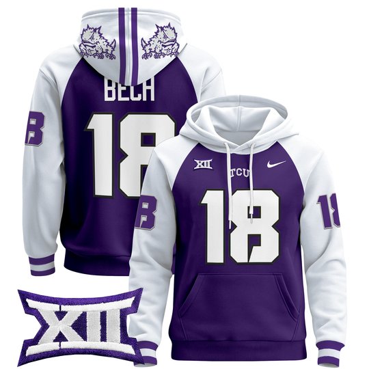 Men's TCU Horned Frogs 2024 Pullover Hoodie - All Stitched