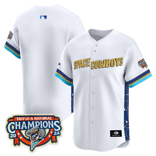 Sugar Land Space Cowboys Championship Patch Vapor Premier Limited Jersey - Stitched