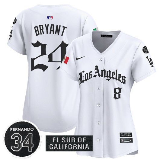 Women's Dodgers Mexico 2025 LA Gothic Style Patch Vapor Premier Limited Jersey - All Stitched