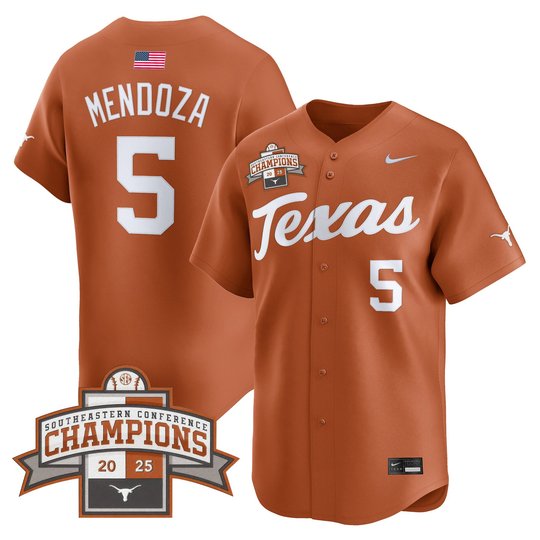 Men's Texas Longhorns 2025 Southeastern Conference Champions Vapor Premier Limited Jersey