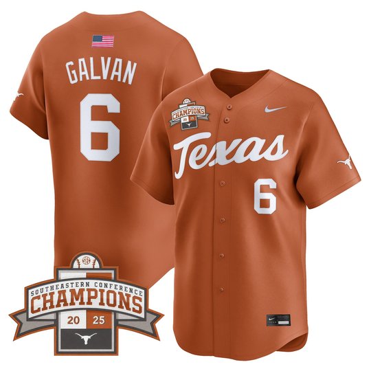 Men's Texas Longhorns 2025 Southeastern Conference Champions Vapor Premier Limited Jersey