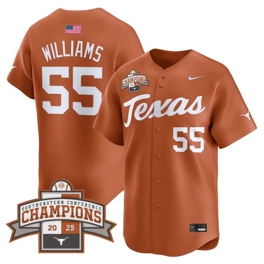 Men's Texas Longhorns 2025 Southeastern Conference Champions Vapor Premier Limited Jersey