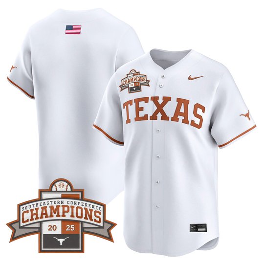 Men's Texas Longhorns 2025 Southeastern Conference Champions Vapor Premier Limited Jersey