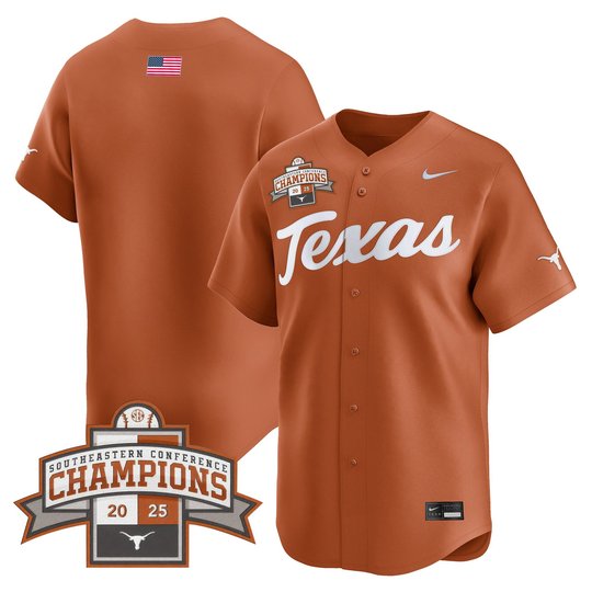 Men's Texas Longhorns 2025 Southeastern Conference Champions Vapor Premier Limited Jersey