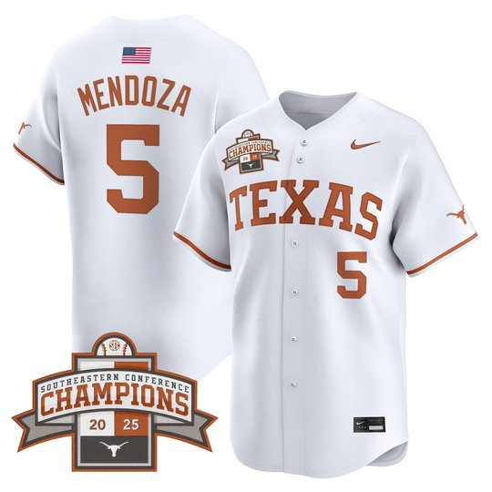 Men's Texas Longhorns 2025 Southeastern Conference Champions Vapor Premier Limited Jersey