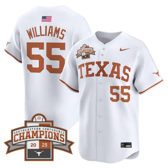 Men's Texas Longhorns 2025 Southeastern Conference Champions Vapor Premier Limited Jersey