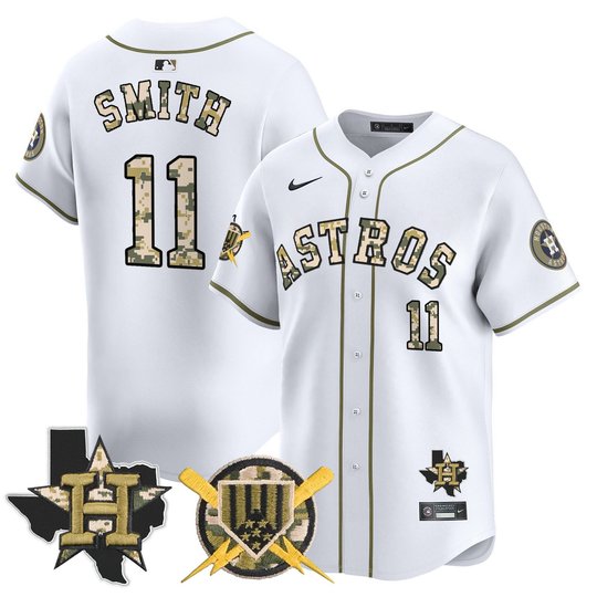 Men's Astros Armed Forces Day Vapor Premier Limited Jersey V2 - All Stitched