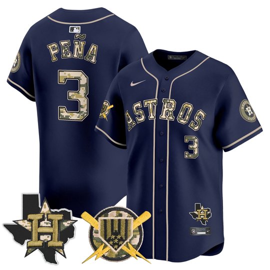 Men's Astros Armed Forces Day Vapor Premier Limited Jersey V2 - All Stitched