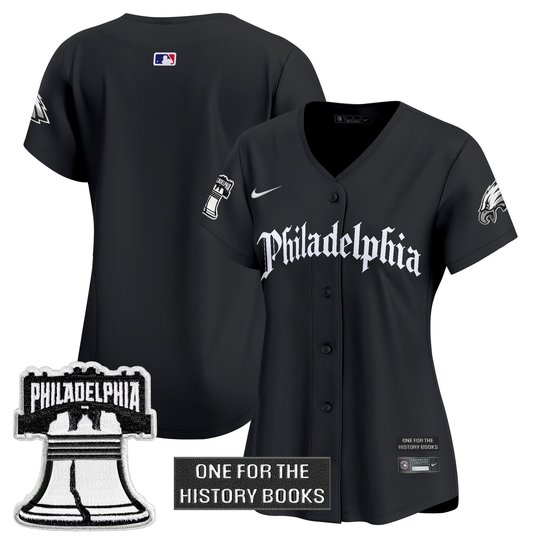 Women's Eagles 'Retro Newspaper Edition' Vapor Baseball Jersey - All Stitched