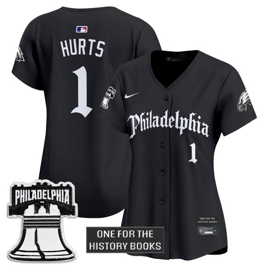 Women's Eagles 'Retro Newspaper Edition' Vapor Baseball Jersey - All Stitched