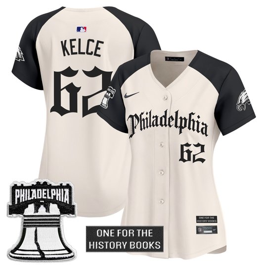 Women's Eagles 'Retro Newspaper Edition' Vapor Baseball Jersey - All Stitched