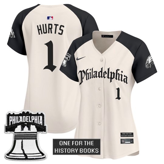 Women's Eagles 'Retro Newspaper Edition' Vapor Baseball Jersey - All Stitched