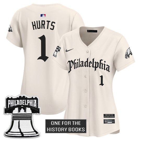 Women's Eagles 'Retro Newspaper Edition' Vapor Baseball Jersey - All Stitched