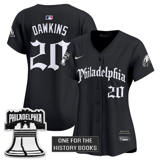 Women's Eagles 'Retro Newspaper Edition' Vapor Baseball Jersey - All Stitched