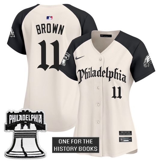 Women's Eagles 'Retro Newspaper Edition' Vapor Baseball Jersey - All Stitched