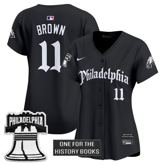 Women's Eagles 'Retro Newspaper Edition' Vapor Baseball Jersey - All Stitched