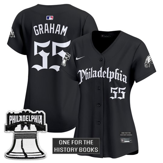 Women's Eagles 'Retro Newspaper Edition' Vapor Baseball Jersey - All Stitched
