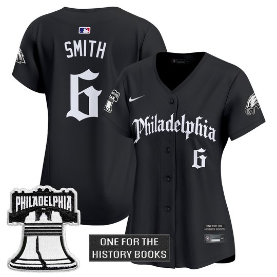 Women's Eagles 'Retro Newspaper Edition' Vapor Baseball Jersey - All Stitched