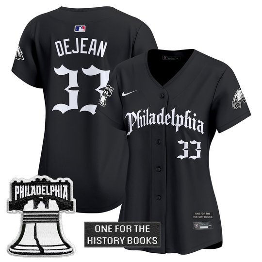 Women's Eagles 'Retro Newspaper Edition' Vapor Baseball Jersey - All Stitched
