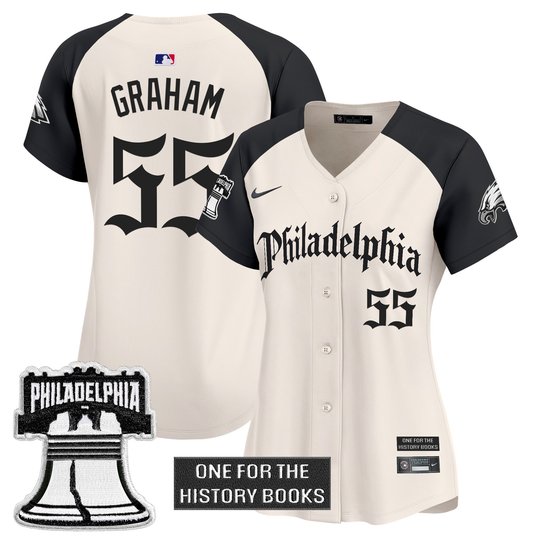 Women's Eagles 'Retro Newspaper Edition' Vapor Baseball Jersey - All Stitched