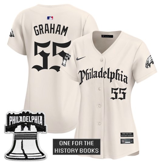 Women's Eagles 'Retro Newspaper Edition' Vapor Baseball Jersey - All Stitched