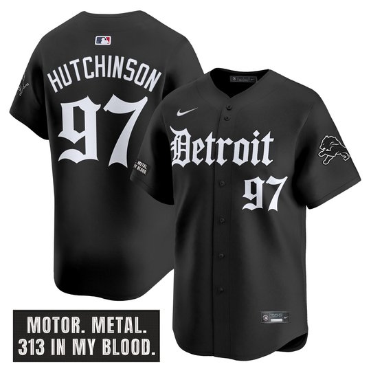 Men's Detroit Lions 'Motor Gothic Edition' Vapor Premier Limited Jersey - All Stitched