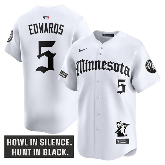 Men's Minnesota Timberwolves 2025 'Gothic North Howl Edition' Vapor Baseball Jersey - All Stitched