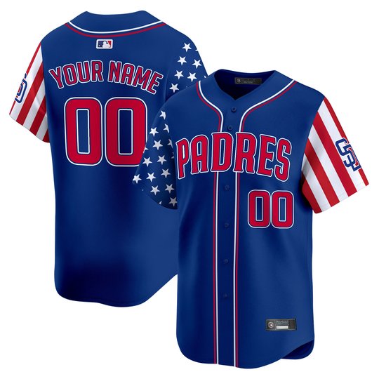 San Diego Padres 2025 Independence Day Vapor Premier Limited Custom Jersey - All Stitched