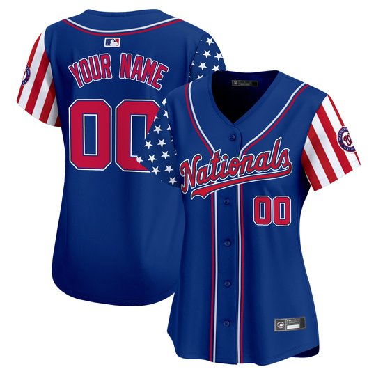 Washington Nationals 2025 Independence Day Vapor Premier Limited Custom Jersey - All Stitched