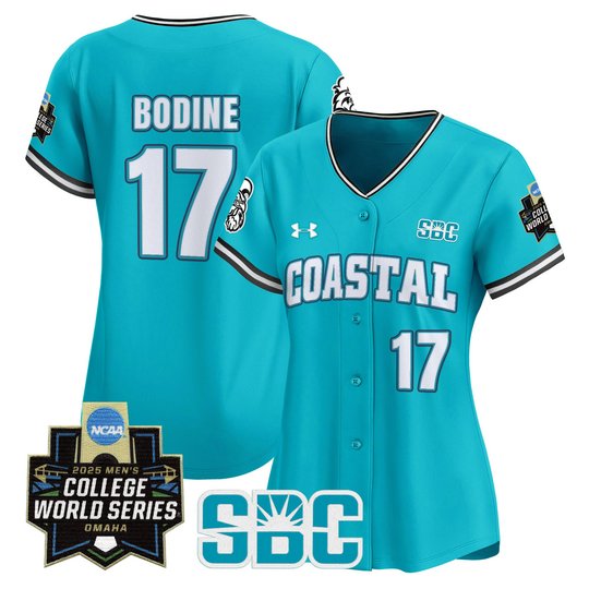 Women's Coastal Carolina Chanticleers 2025 World Series Vapor Premier Limited Jersey - All Stitched