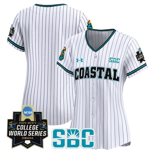 Women's Coastal Carolina Chanticleers 2025 World Series Vapor Premier Limited Jersey - All Stitched