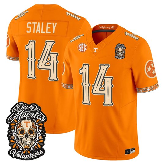Men's Tennessee Volunteers Día de los Muertos Vapor Limited Jersey - All Stitched