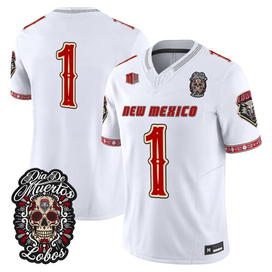 Men's New Mexico Lobos Día de los Muertos Vapor Limited Jersey - All Stitched