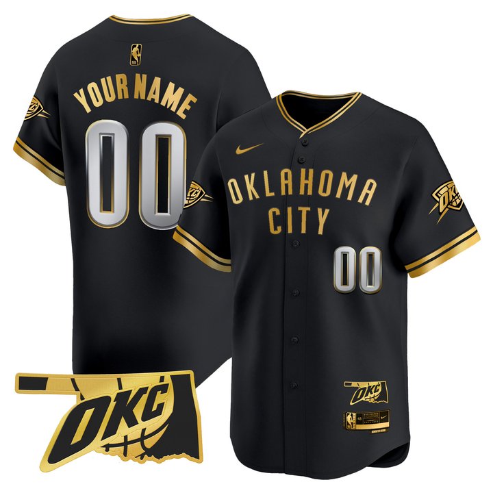 Oklahoma City Thunder Vapor Baseball Custom Jersey  - All Stitched