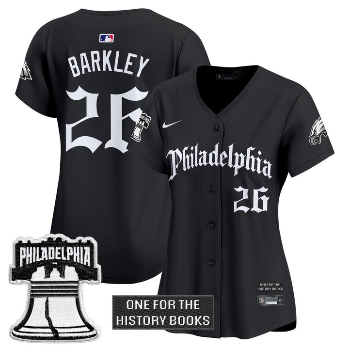 Women's Eagles 'Retro Newspaper Edition' Vapor Baseball Jersey - All Stitched