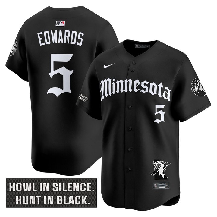 Men's Minnesota Timberwolves 2025 'Gothic North Howl Edition' Vapor Baseball Jersey - All Stitched