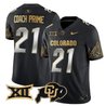 Men's Colorado Buffaloes Big 12 XII Patch Gold Vapor Limited Jersey - All Stitched