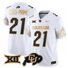 Men's Colorado Buffaloes Big 12 XII Patch Gold Vapor Limited Jersey - All Stitched