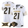 Men's Colorado Buffaloes Big 12 XII Patch Gold Vapor Limited Jersey - All Stitched