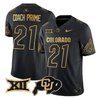 Men's Colorado Buffaloes Big 12 XII Patch Gold Vapor Limited Jersey - All Stitched