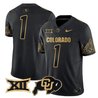 Men's Colorado Buffaloes Big 12 XII Patch Gold Vapor Limited Jersey - All Stitched