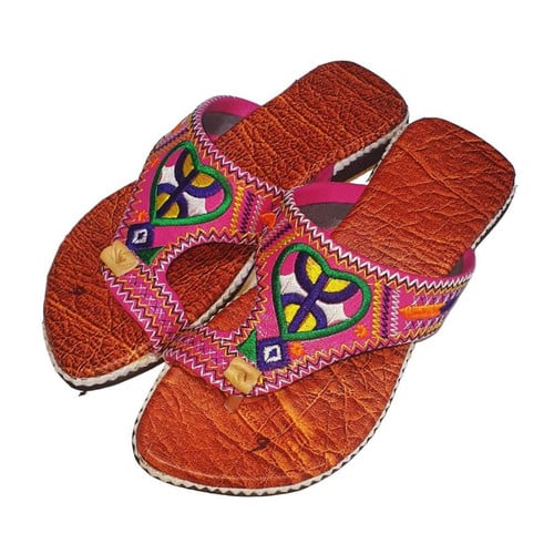 Women’s leather sandals, traditional Moroccan summer shoes, handmade leather,