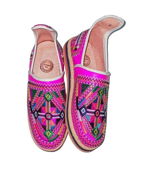 Women’s Moroccan Babouche, Handmade Slippers from Organic Leather, Berber shoes,