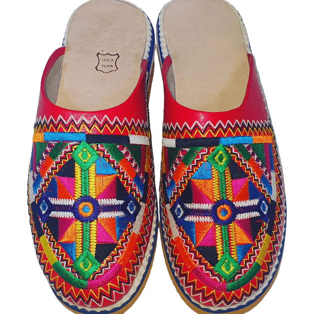 Women’s Moroccan Slippers, Handmade Leather Shoes, Mules, Slip on Shoes,