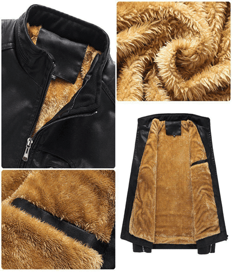 BW Fleece Leather Jacket S150911 - Zonecozy